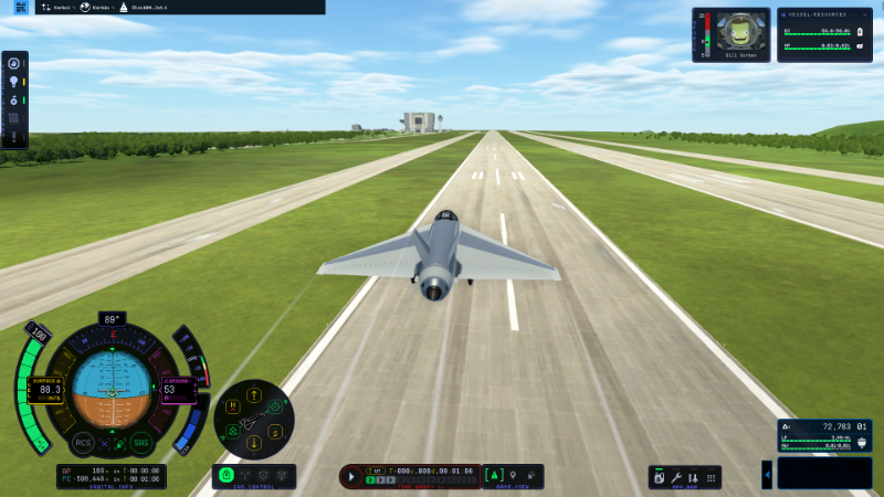 Taking off from the runway
