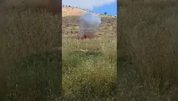 Zionist gets blown to bits after kicking Palestinian flag
