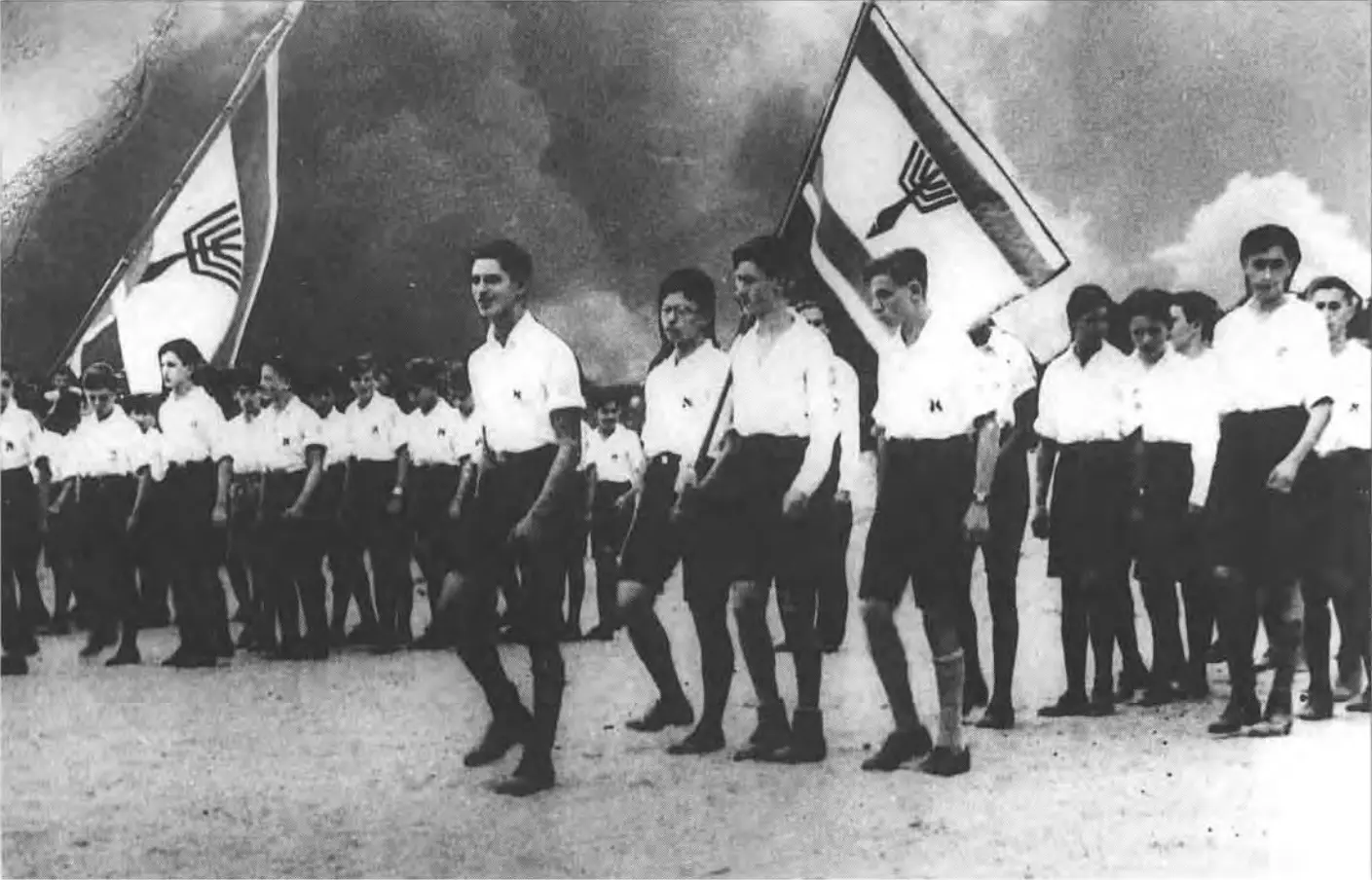 Betar members gathering in the Third Reich during 1934. (Original photograph available at the Jabotinsky Institute.)