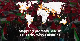 Mapping protests held in solidarity with Palestine