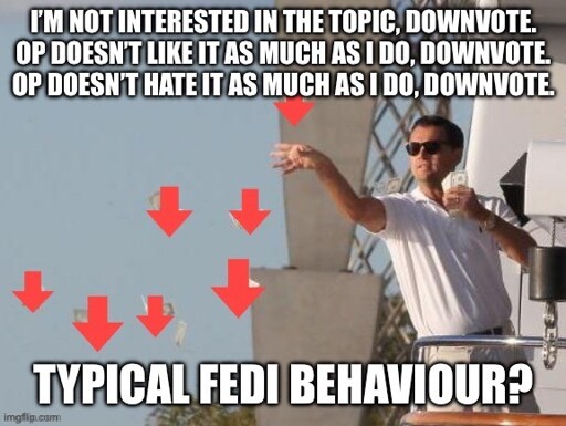 Is this the typical behaviour of fediverse users? Posts in Apple and Nintendo communities immediately get downvoted by people disliking the companies. Can’t they just block the communities?