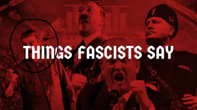 Well, I just discovered that The Libcon Project made this. (They made like 4 videos of this and putting Stalin as a "Fascist")