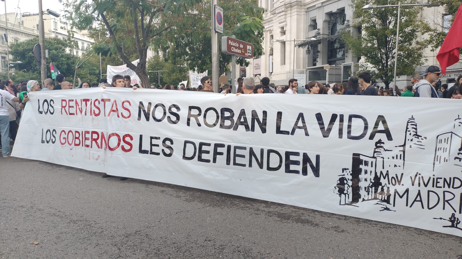 From the +100 000-strong protest for housing rights, in Madrid