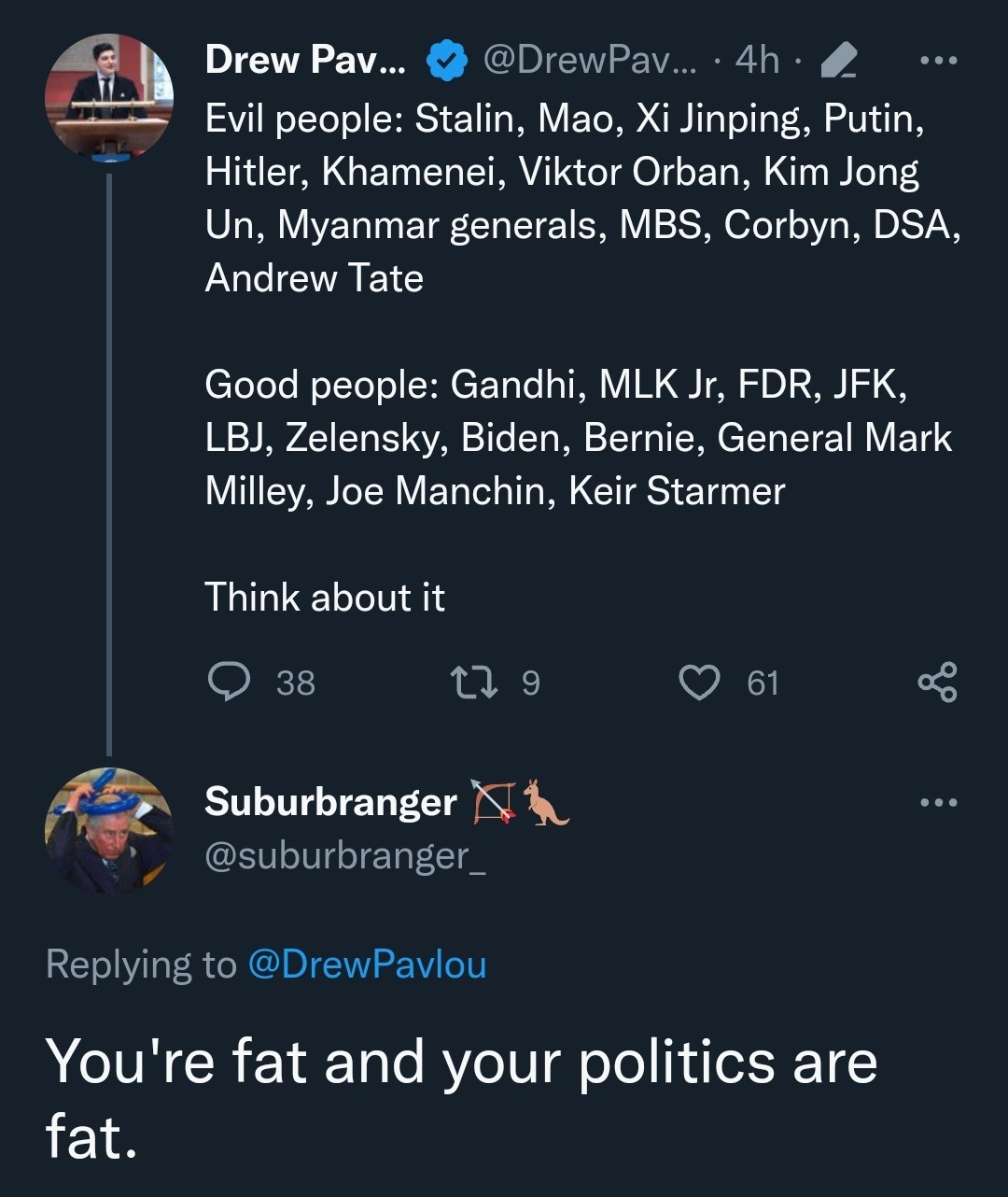 Average American political discourse be like