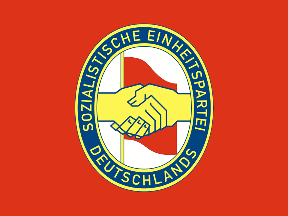 Flag of the Socialist Unity Party of Germany (Dissolved 1989😢)