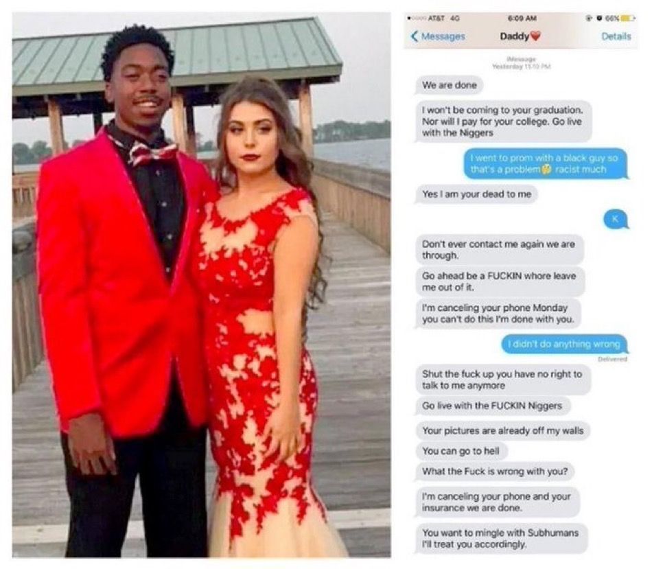 [CW: Racist Language] A father’s reaction to his daughter choosing a black man for prom...