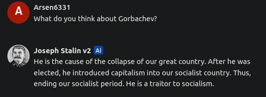 Stalin v2 talking about Gorbachev