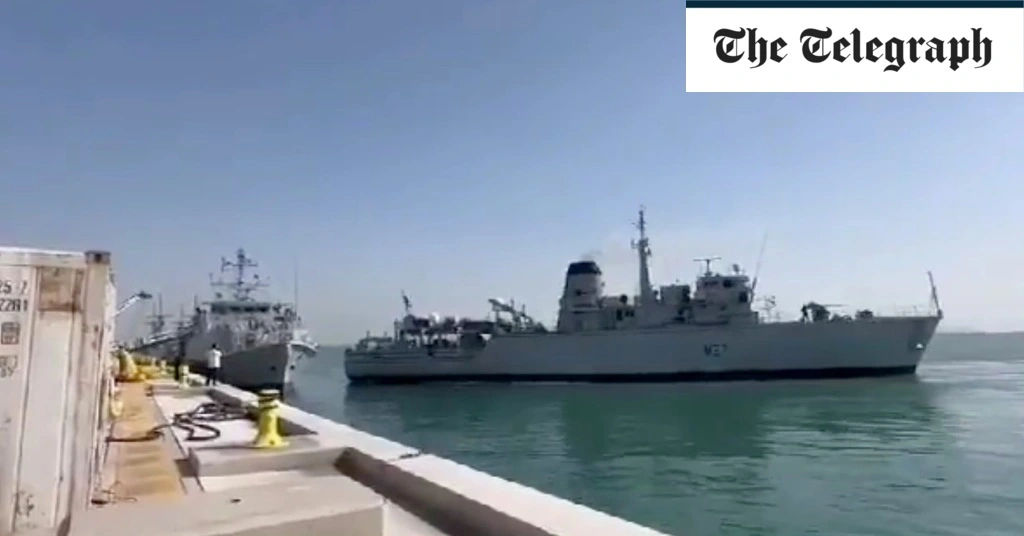 Watch: Royal Navy warships crash in Bahrain