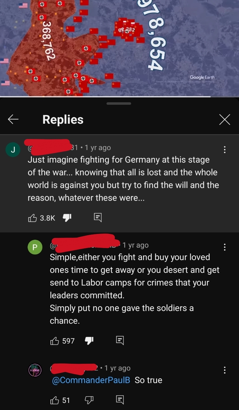 Top comment under a ww2 video....