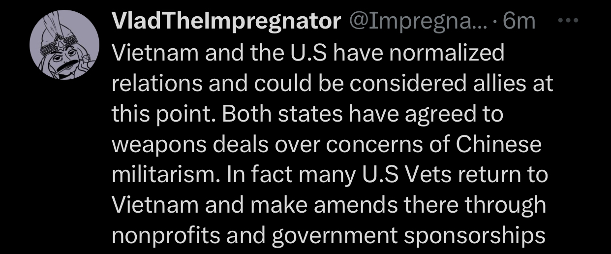 Is this true about Vietnam-USA relations?