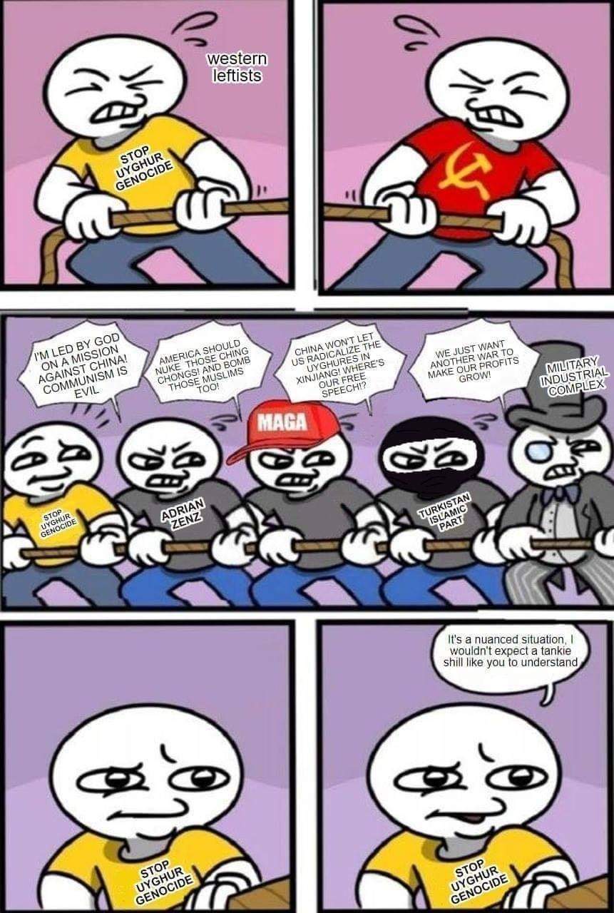 The Uighur situation is nUanCeD woUldNt exPecT a tAnKie to uNdErStAnd.