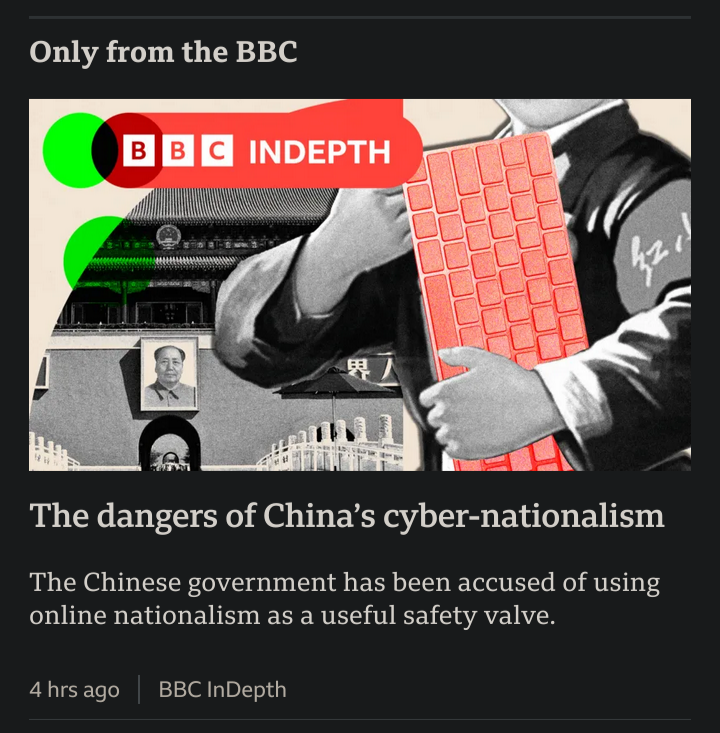 Screenshot of bbc article that is linked in the post body