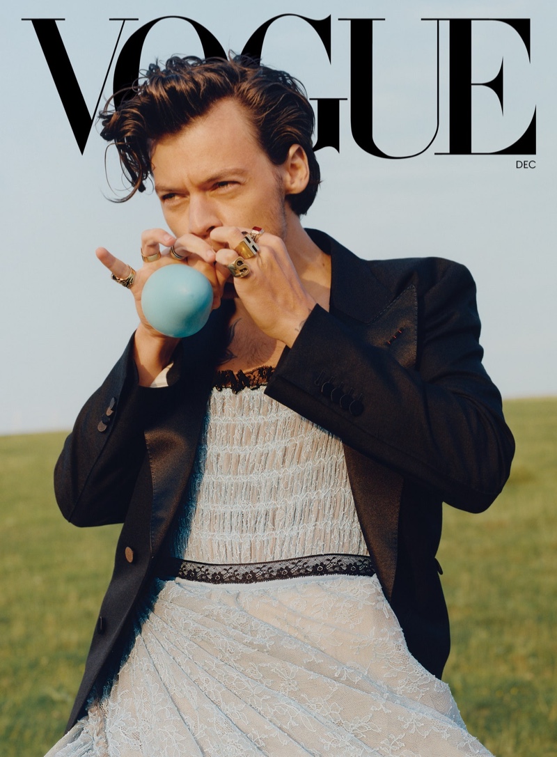 Harry Styles dress Vogue cover