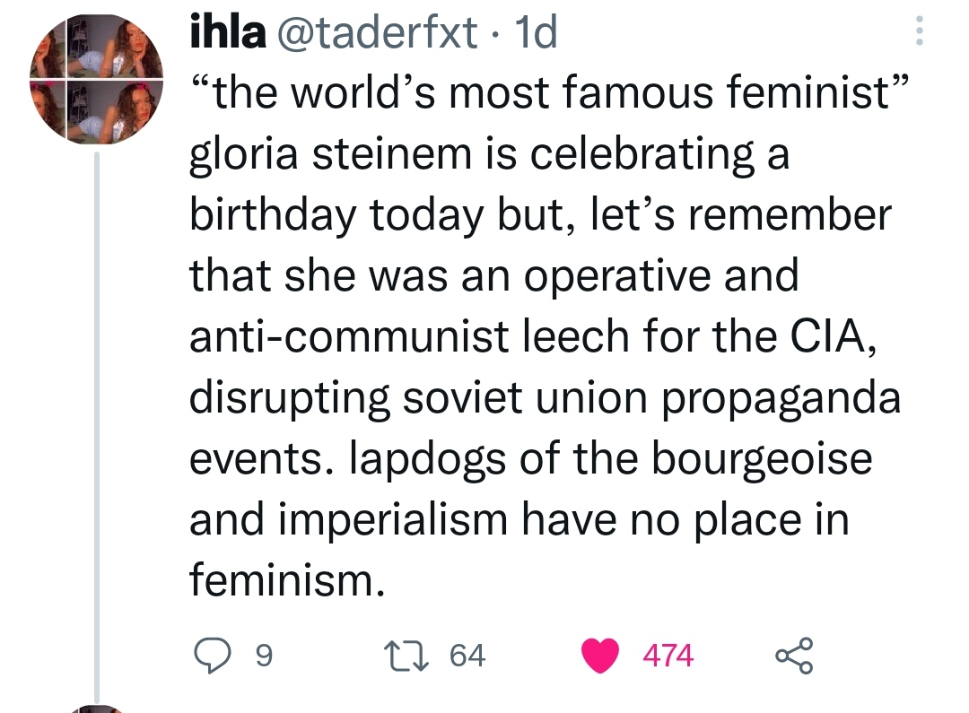 Gloria Steinem was CIA