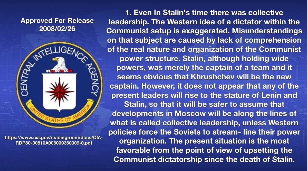 Declassified CIA documents that show that Stalin wasn’t a brutal dictator