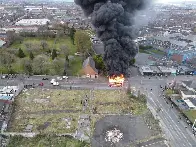 Bus hijacked and set on fire in Belfast, Northern Ireland during riots and violence in the capital. Up the RA!