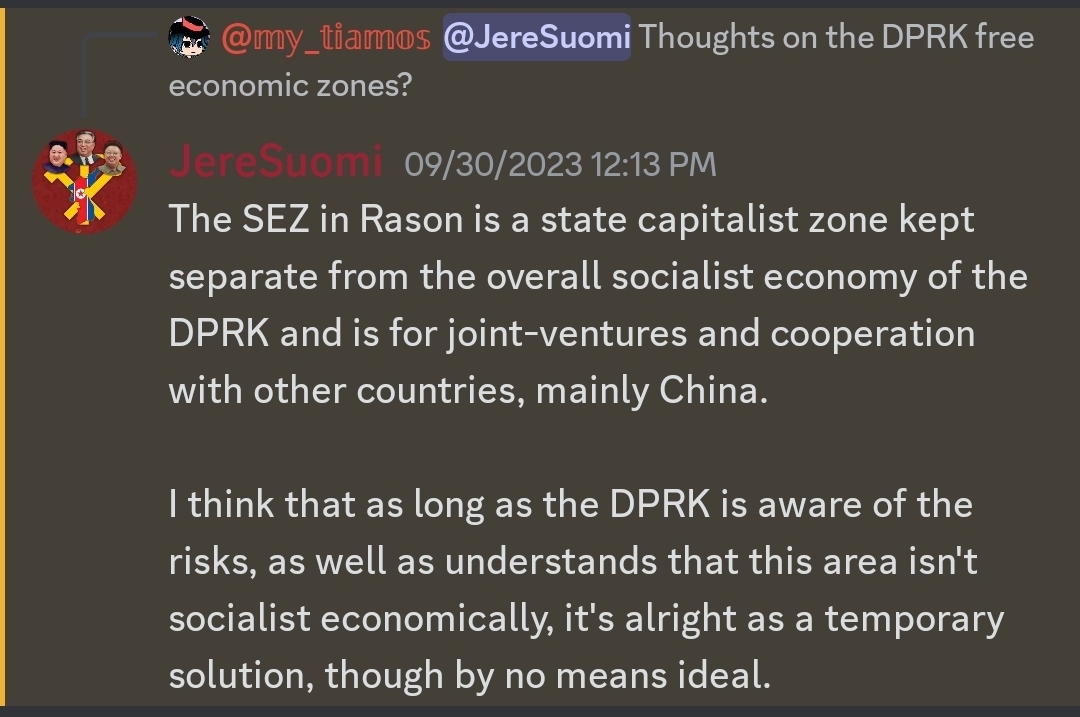 Server Resident Jucheist... upholds the DPRK for doing the same thing as "revisionist" AES countries