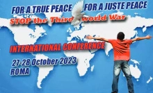 Int’l conference to stop the Third World War set in Rome Oct. 27-28