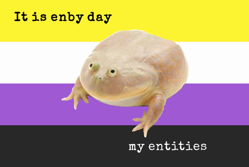 It's international non-binary day my comrades! 🥳 🎉 🎊