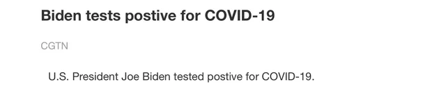 Biden diagnosed with Covid-19