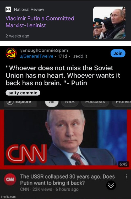 Idiots, the grammatically correct version is: Vladimir Putin, a Committed Marxist-Leninist