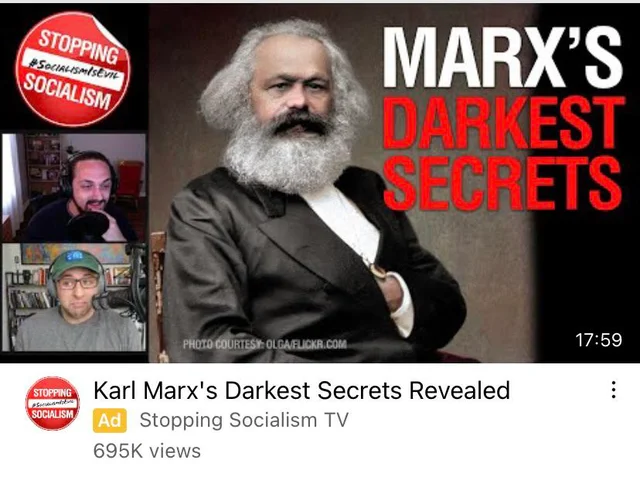 one of the ads i got on youtube while searching for videos on dialectical materialism :/