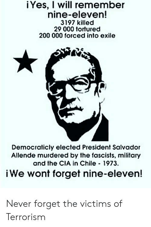 Nunca olvidaremos al camarada Allende