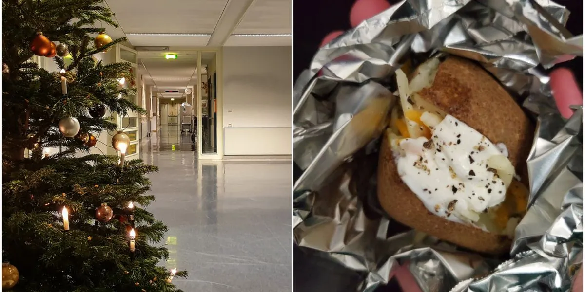 Hospital staff get baked potato as a 'Christmas bonus' from work