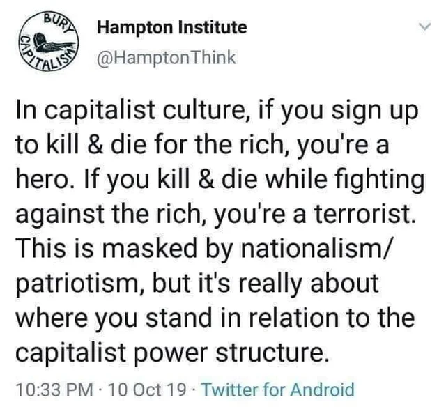 Death to capitalism